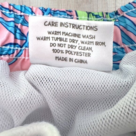 BOARDIES Palmtopia Floral Tropical Palm Leaf Print Preppy Swimsuit Swim Trunk XL - Picture 4 of 5